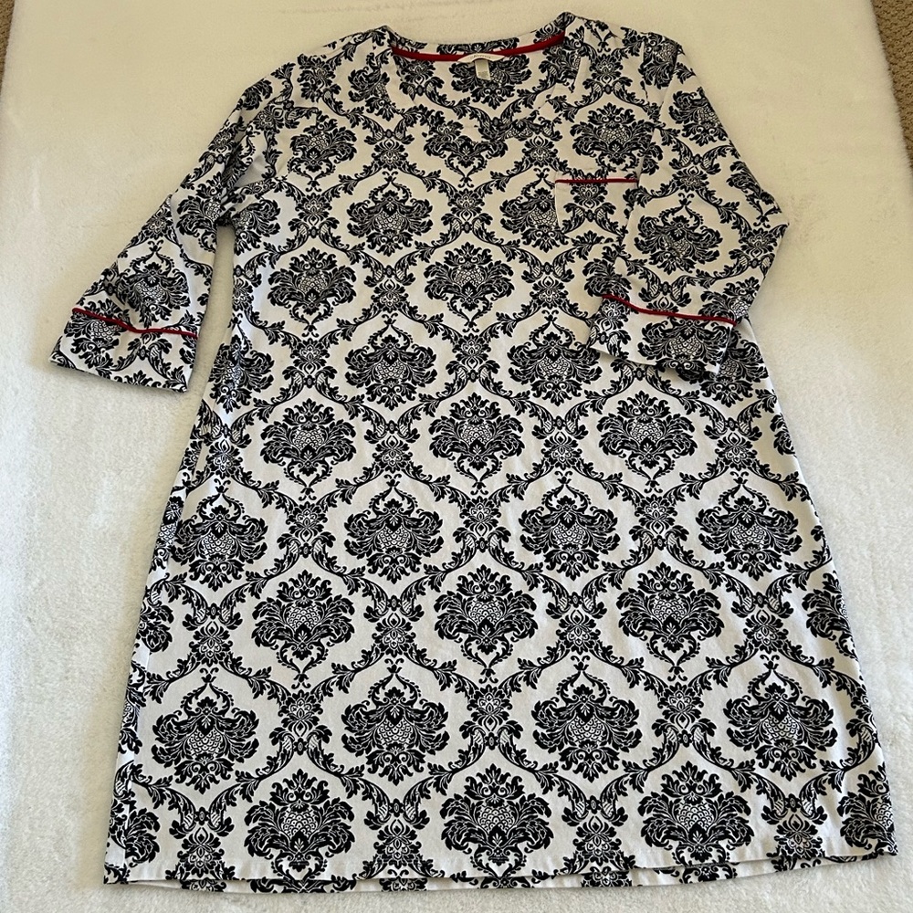 Soma XL Nightgown Sleep Shirt 3/4 Sleeve Knee Length